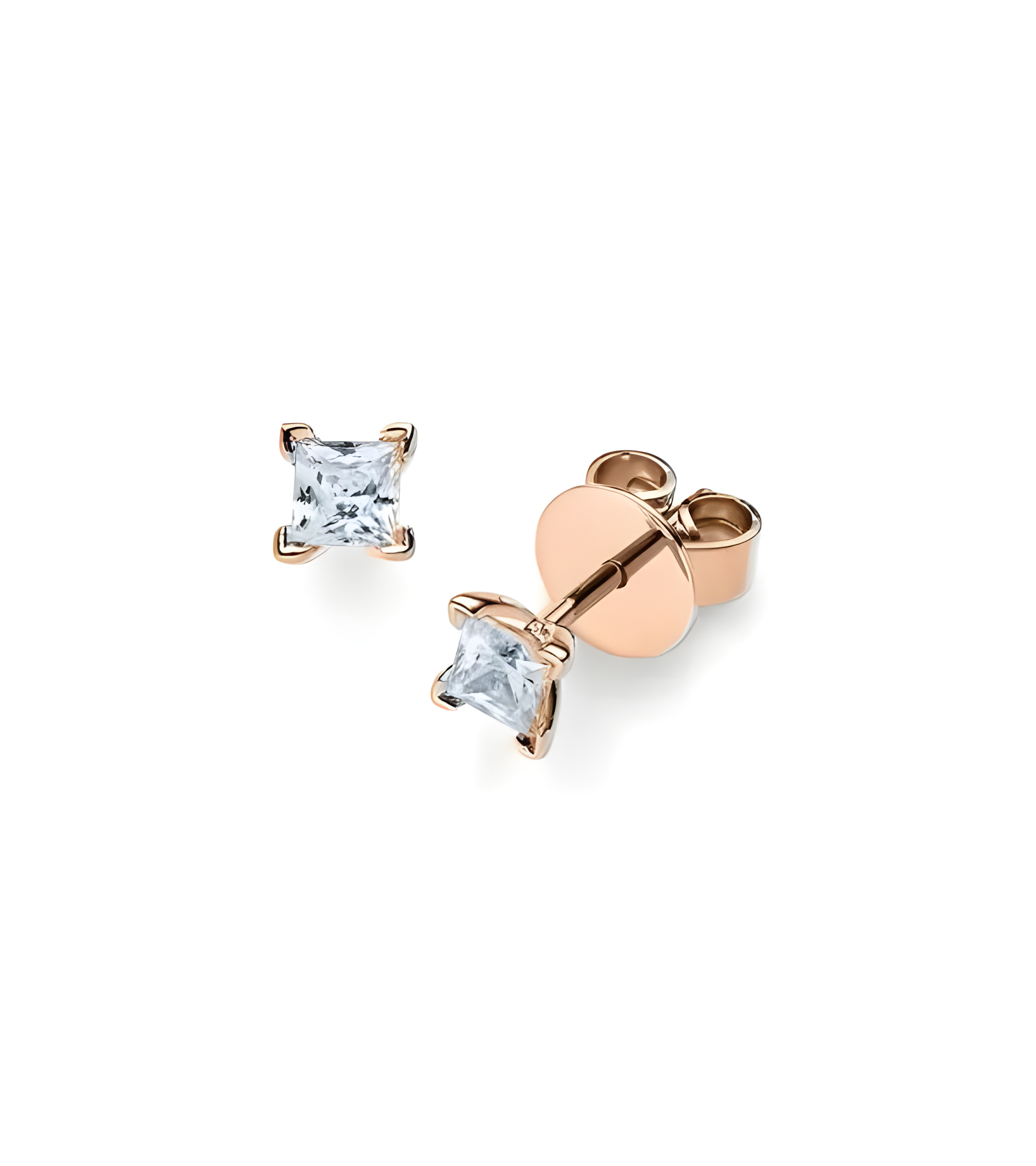 Pendientes económicos con diamantes corte excelente | Staring