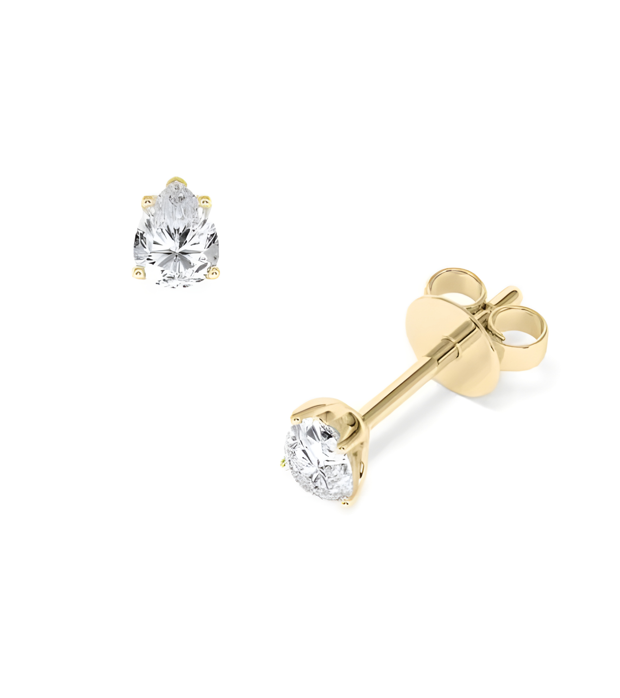 Aros económicos de oro blanco de 18 quilates con diamantes