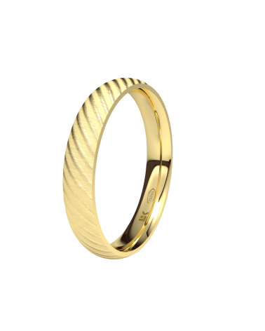 Alianzas de boda de oro con dos diamantes talla princesa