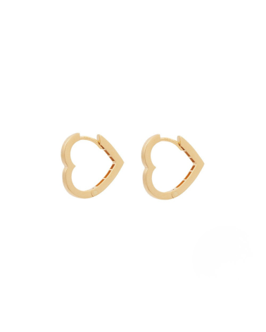 Criollas de oro de 18k  con cierre clic y en forma de corazón  | Staring