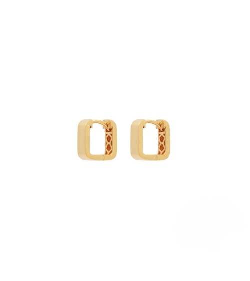 Aros rectangulares de oro amarillo de 18 quilates  | Staring
