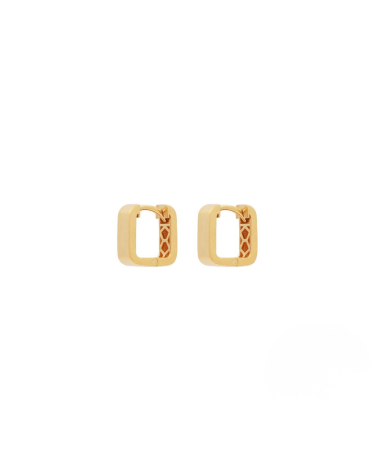 Aros rectangulares de oro amarillo de 18 quilates  | Staring
