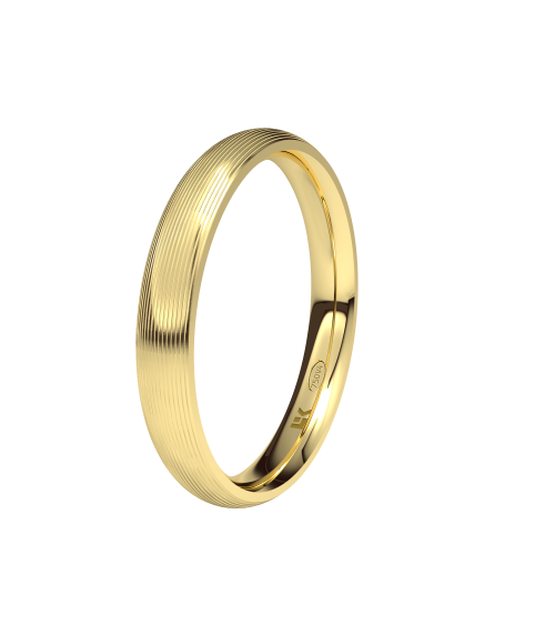 Alianzas de boda de oro con dos diamantes talla princesa