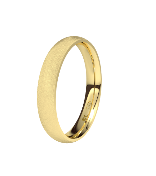 Alianzas de boda de oro con dos diamantes talla princesa