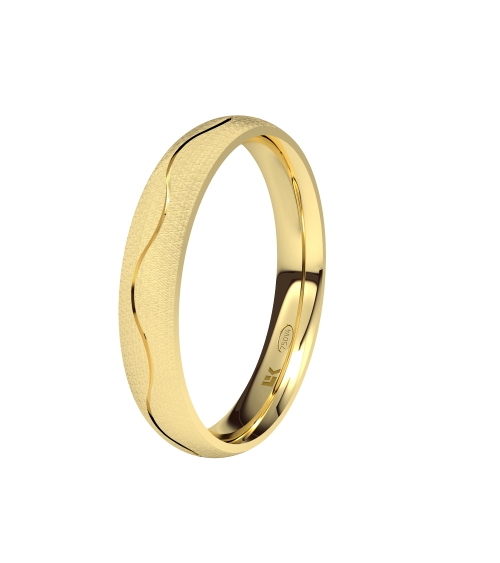 Alianzas de boda de oro con dos diamantes talla princesa