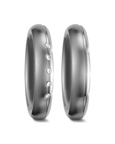 Par de anillos de titanio para la boda totalmente customizables