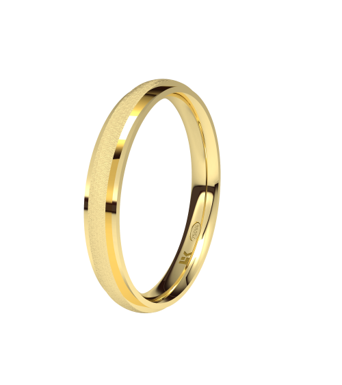 Alianzas de boda de oro con dos diamantes talla princesa